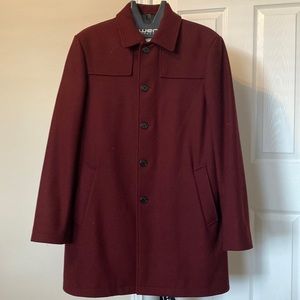 Club Monaco Maroon Wool Coat. Size M